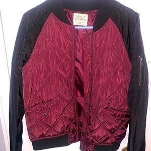 Two color bomber jacket worn once